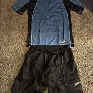 Bellwether Blue Technical Zip-Up active wear set